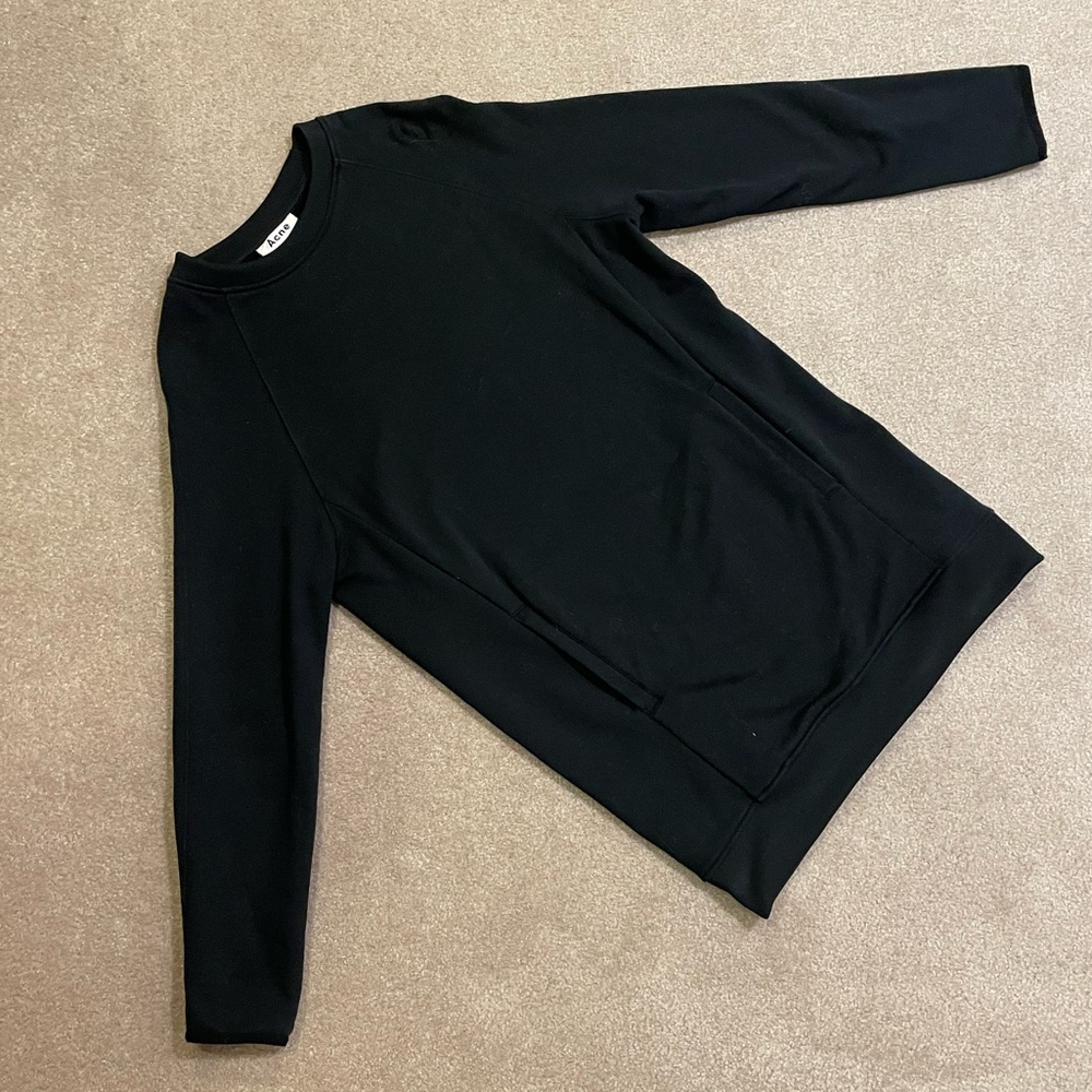 Worn Once Acne Studios Fiera Sweatshirt Dress in Black size S